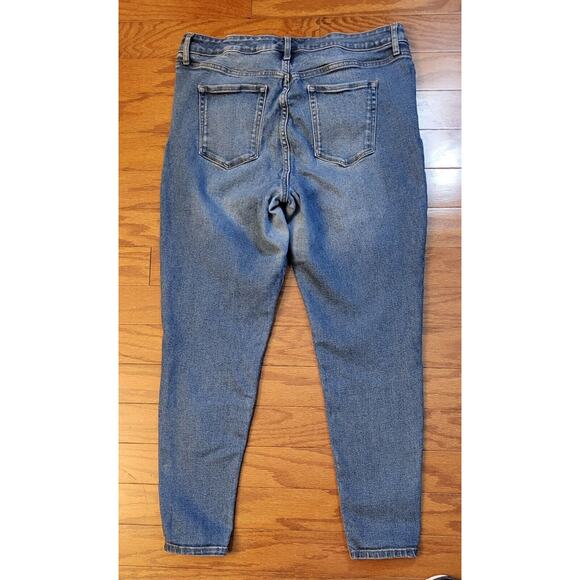 NINE WEST Sz 16 Women's High Rise Perfect Skinny Jeans Stonewashed Distressed - Picture 5 of 13